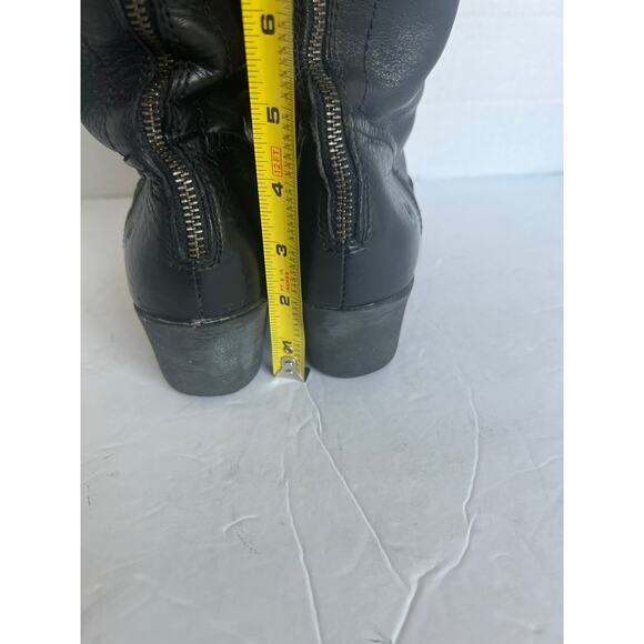 BORN Women’s BITSY Tall Knee High Black Leather Full Back Zipper Boots Sz 7 - Picture 6 of 11